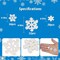 48pcs White Glitter Snowflake for Christmas Embellishment DIY Craft Project Winter Wonderland Supply